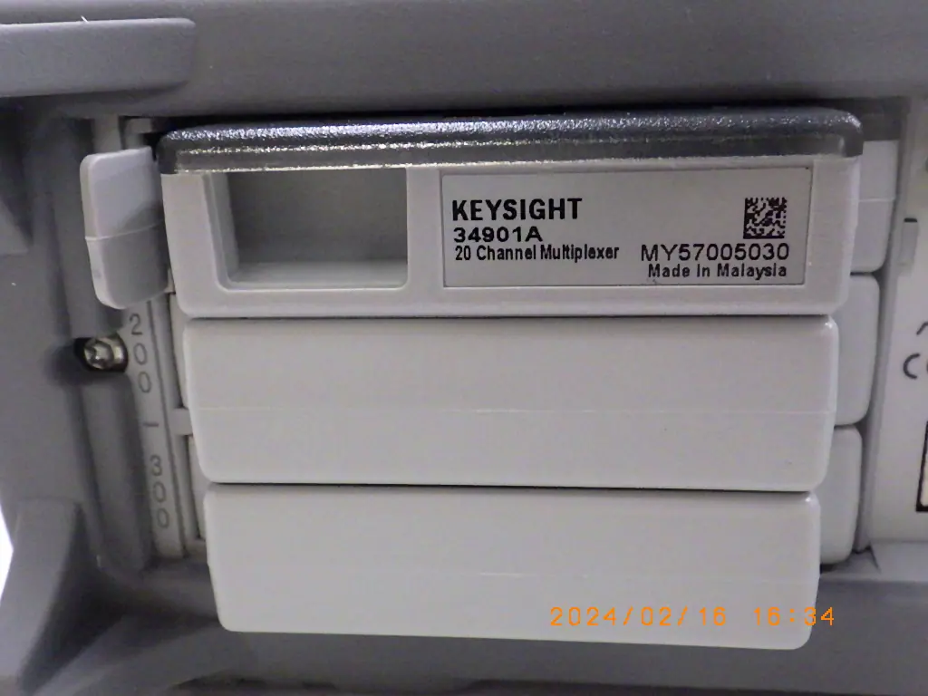 キーサイト(HP/アジレント) Keysight 34972A/34901A 銘板写真(2/2)