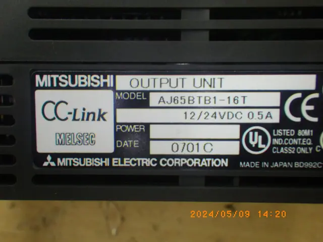 三菱電機 Mitsubishi AJ65BT-64DAI 銘板写真(2/2)