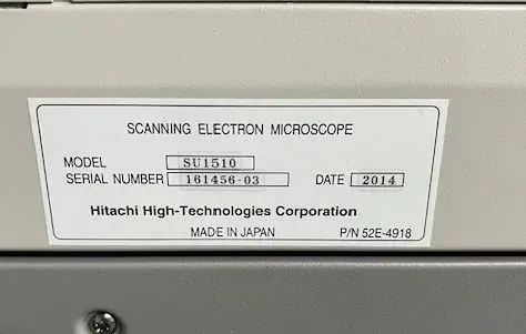 日立 Hitachi SU1510 銘板写真(2/2)