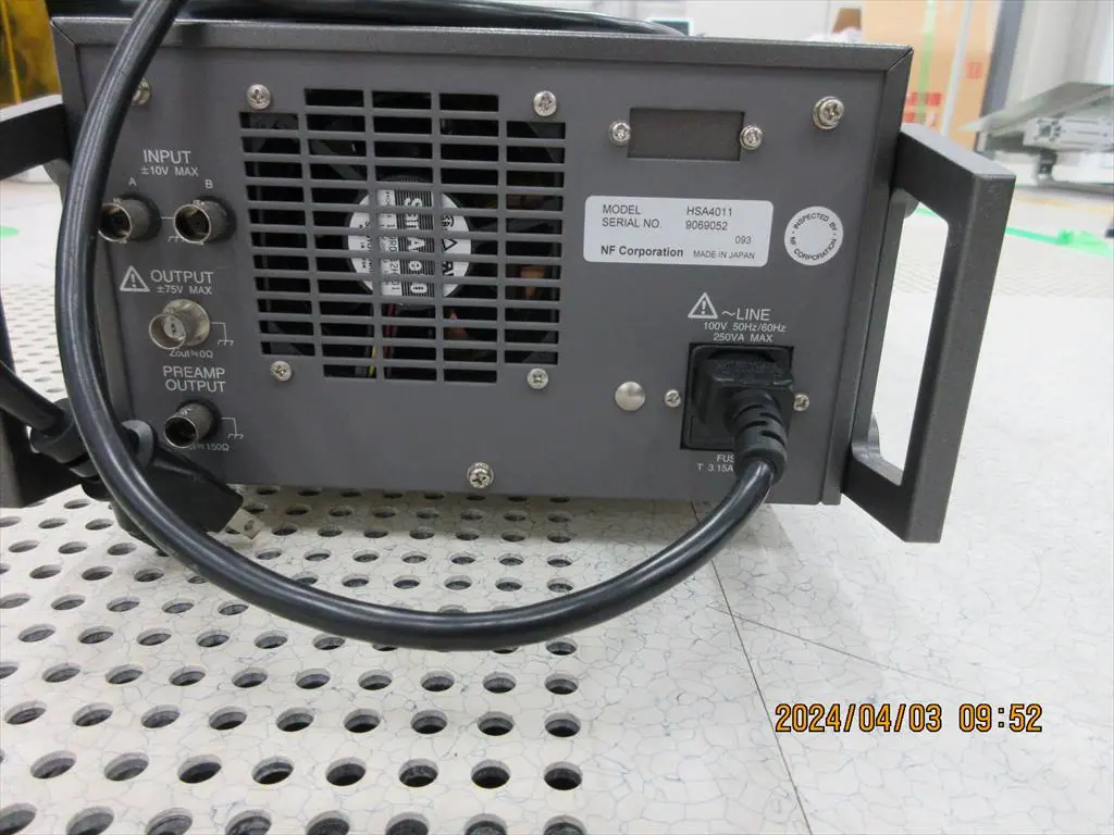 エヌエフ回路設計ブロック NF HSA4011 銘板写真(2/2)