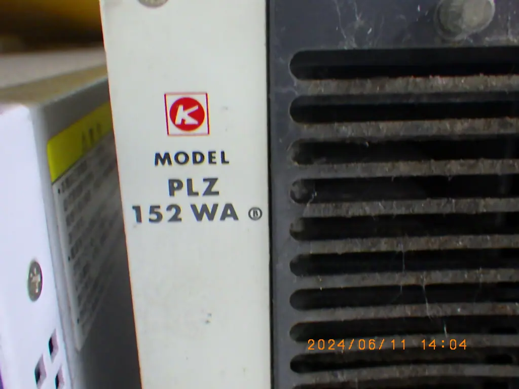 菊水電子工業 Kikusui PLZ152WA 銘板写真(2/2)