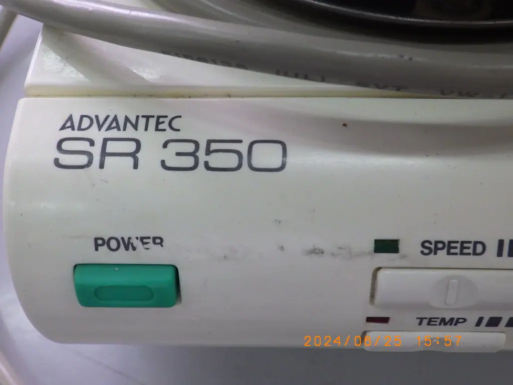 アドバンテック Advantec SR 350 銘板写真(2/2)
