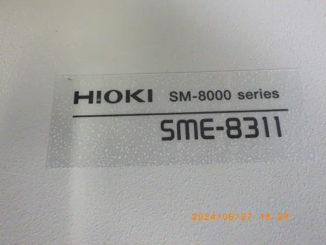 日置電機 Hioki sme-8311 銘板写真(2/2)