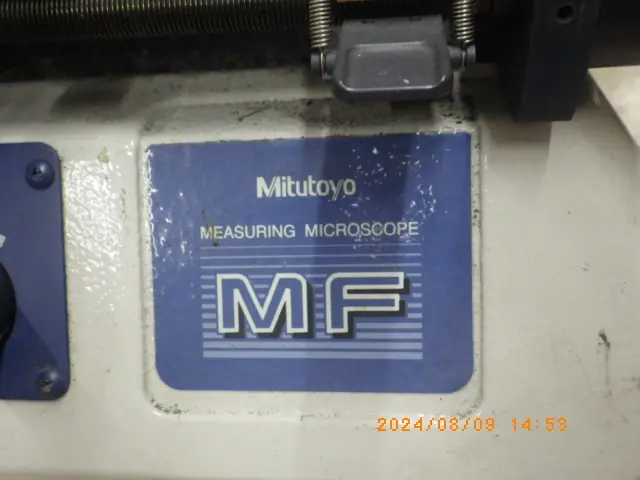 ミツトヨ Mitutoyo MF 銘板写真(2/2)