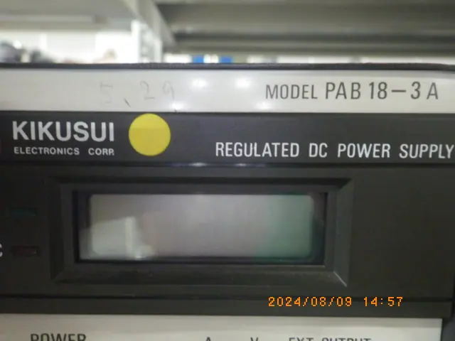菊水電子工業 Kikusui PAB18-3A 銘板写真(2/2)