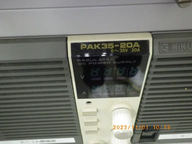 菊水電子工業 Kikusui PAK35-20A 銘板写真(2/2)