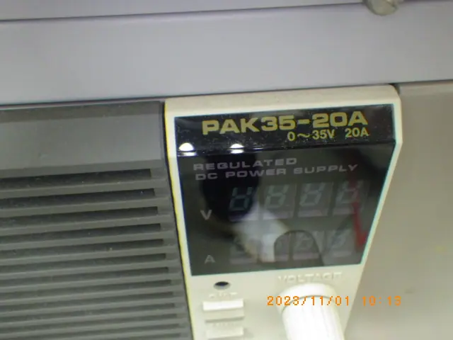 菊水電子工業 Kikusui PAK35-20A 銘板写真(2/2)