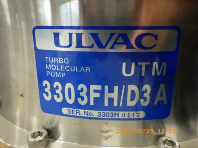 アルバック Ulvac UTM3303FH/D3A 銘板写真(2/2)