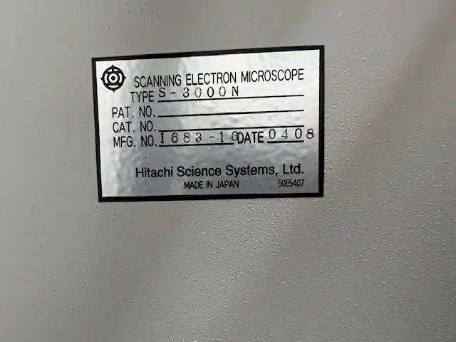 日立 Hitachi S-3000N 銘板写真(2/2)