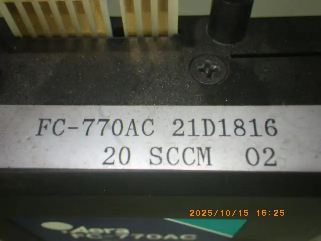 Aera FC-770AC 銘板写真(2/2)