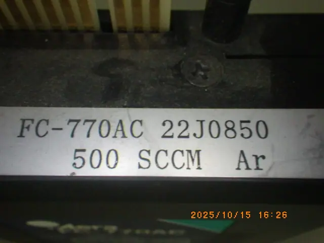 Aera FC-770AC 銘板写真(2/2)
