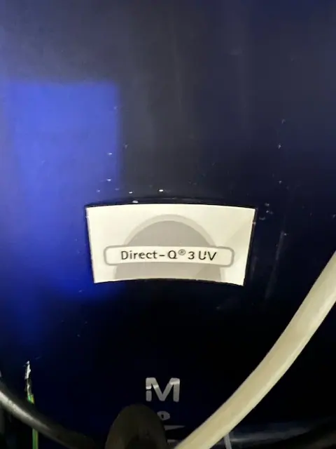 ミリポア Millipore Direct-Q 3UV 銘板写真(2/2)