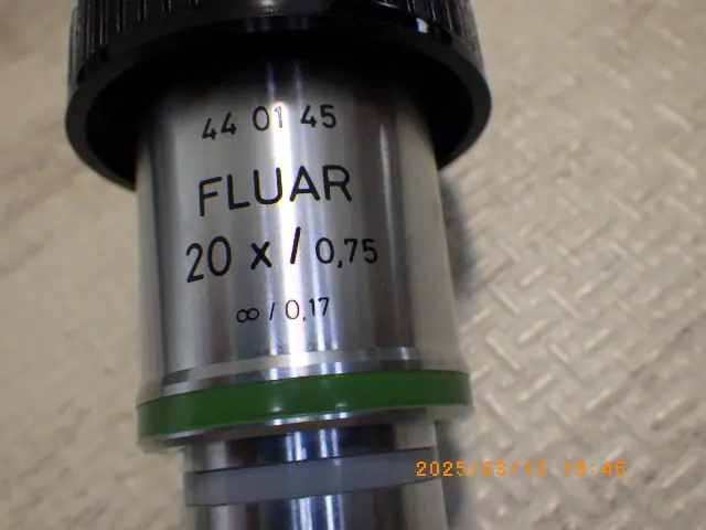 カールツァイス Zeiss FLUAR 銘板写真(2/2)