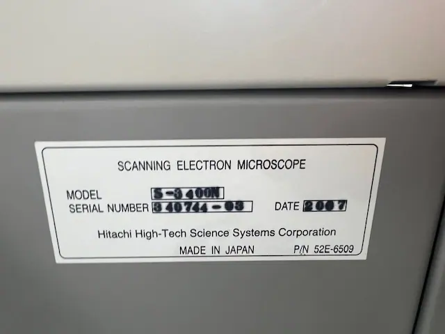 日立 Hitachi S-3400N 銘板写真(2/2)