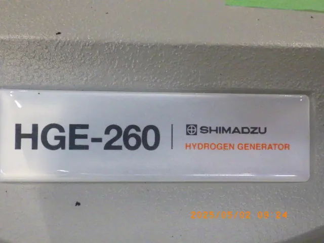 島津製作所 Shimadzu HGE-260 銘板写真(2/2)