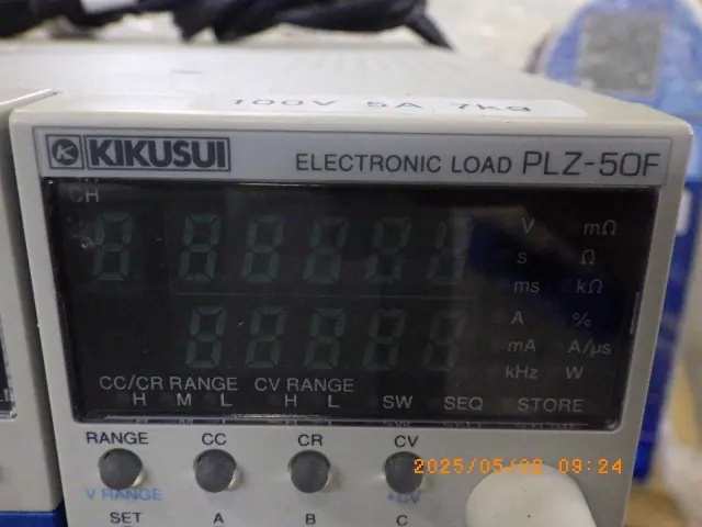 菊水電子工業 Kikusui PLZ-50F/PLZ70UA 銘板写真(2/2)
