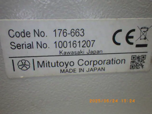 ミツトヨ Mitutoyo MF-A2010C 銘板写真(2/2)