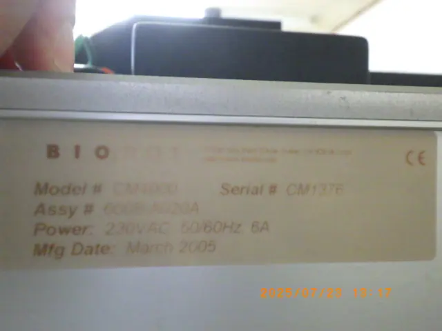 BioDot CM4000 銘板写真(2/11)