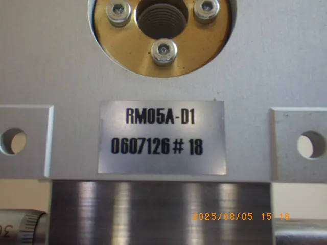 神津精機 RM05A-D1 銘板写真(2/2)