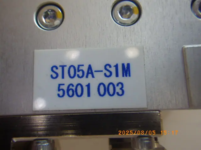 神津精機 ST05A-S1M 銘板写真(2/2)