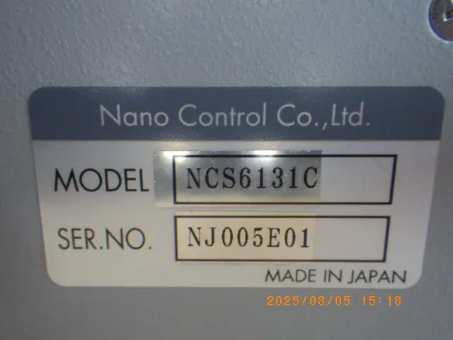 ナノコントロール NCS6131C+PSVL45F-100U 銘板写真(2/2)