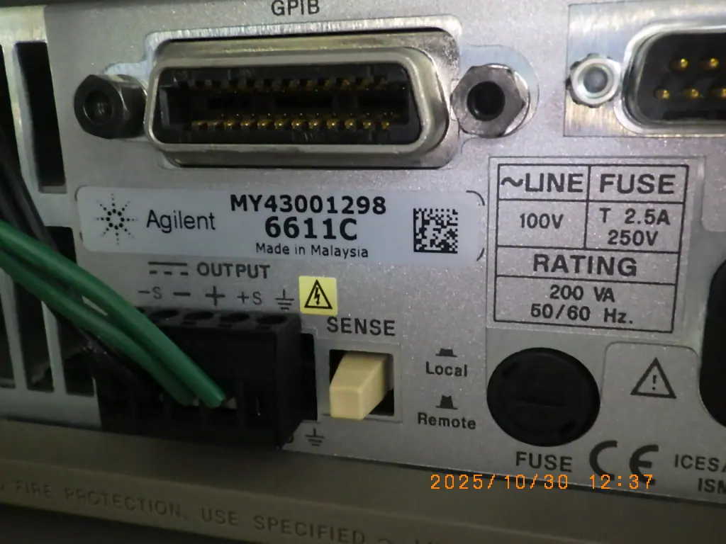 ケースレイ Keithley 6611C 銘板写真