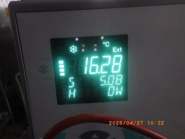 JULABO F33 動作確認の写真(5/21)