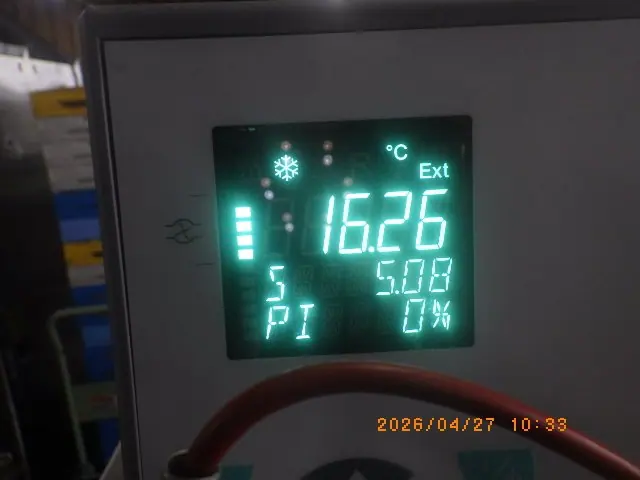 JULABO F33 動作確認の写真(7/21)