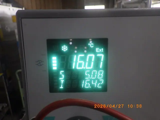 JULABO F33 動作確認の写真(9/21)