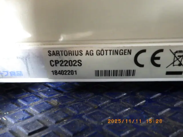 ザルトリウス Sartorius CP2202S 銘板写真(2/2)