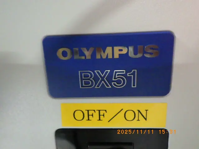 オリンパス Olympus BX51N-33 銘板写真(2/2)