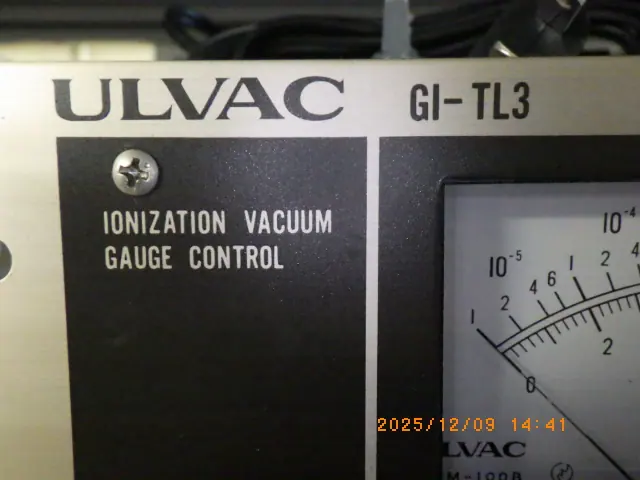 アルバック Ulvac GI-TL3 銘板写真(2/2)
