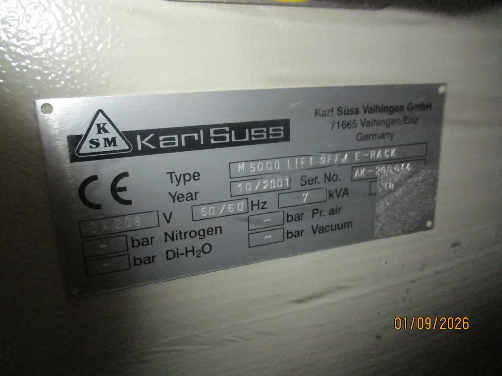 KarlSuss M6000L 銘板写真(2/2)