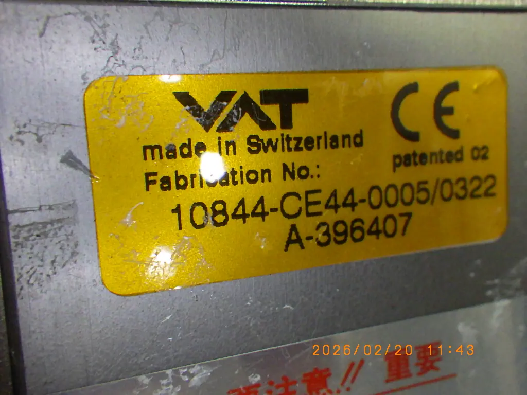 VAT 10844-CE44-0005/0322 銘板写真(2/2)