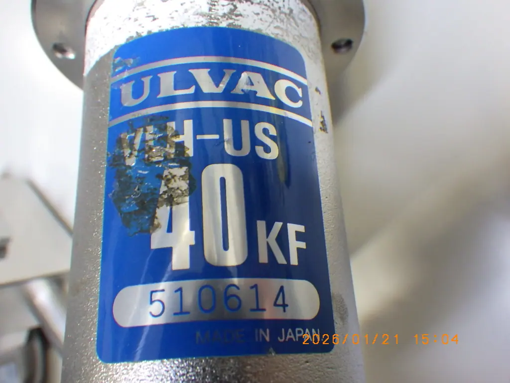 アルバック Ulvac VLH-US 40KF 銘板写真(2/2)