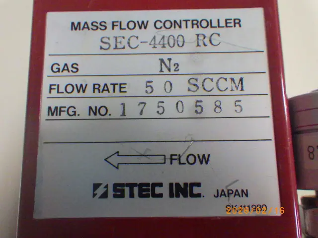 堀場エステック Stec SEC-4400RC 銘板写真(2/2)
