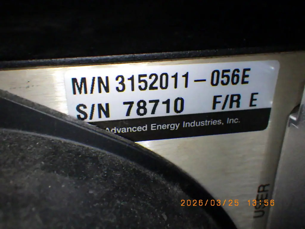 アドバンスドエナジー AE MDX(3152011-056E) 銘板写真(2/2)