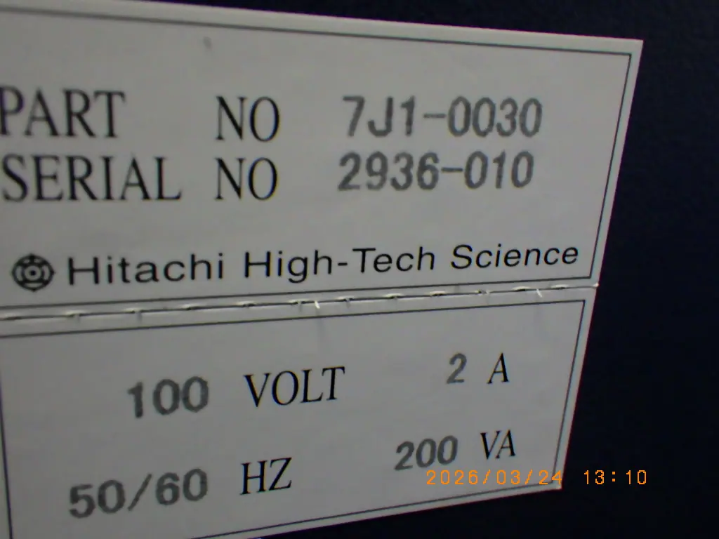 日立 Hitachi ZA3300フレーム 銘板写真(2/2)