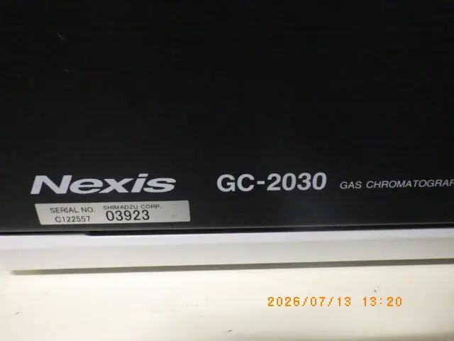 島津製作所 Shimadzu GC2030AF 銘板写真(2/2)