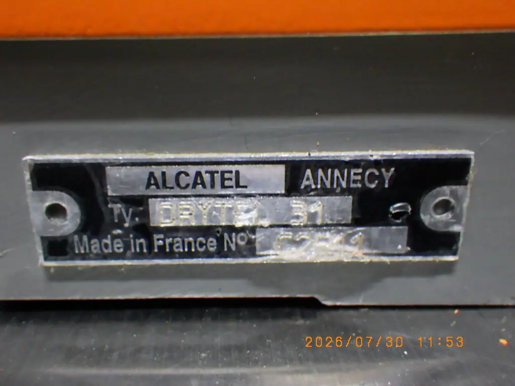 アルカテル Alcatel DRYTEL 31 銘板写真(2/2)