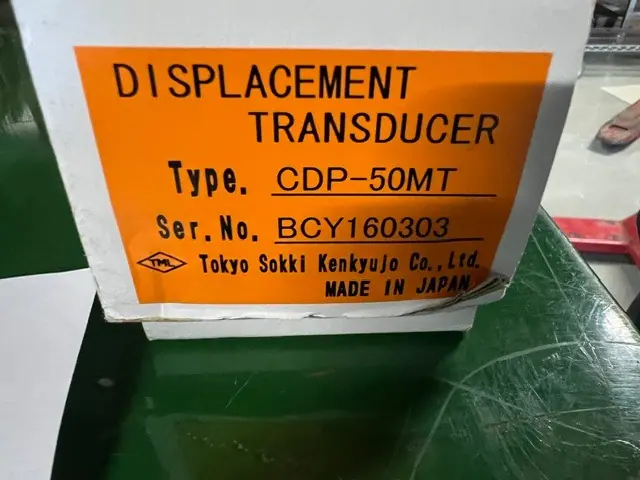 Tokyo Sokki Kenkyujo Co., Ltd. CDP-50MT 銘板写真